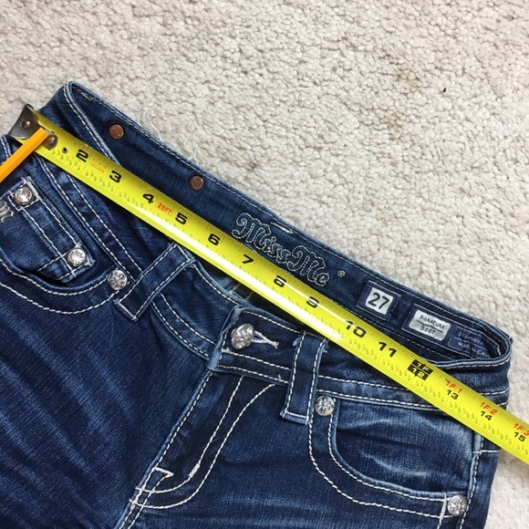Miss Me Jeans Signature Bootcut Cross Embellishment Style JE8293BR Size 27 - Picture 11 of 11